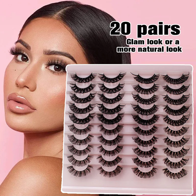 20 Pairs Of 3D Mink False Eyelashes Wispiy Fluffy Curling Thick Eye Lash Extension Natural All-match Beginners Eyelashs Makeup
20 Pairs Of 3D Mink False Eyelashes Wispiy Fluffy Curling Thick Eye Lash Extension Natural All-match Beginners Eyelashs Makeup