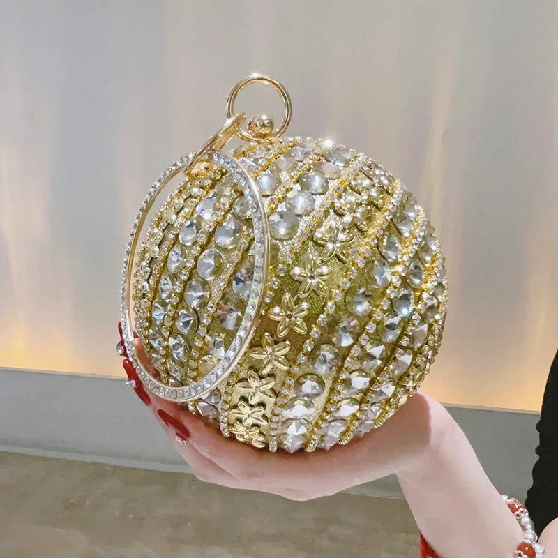 Qyahlybz Clutch Golden Round Dinner Handbag Dinner Evening Bags Annual Party Bag Sparkling Diamond Small Wallet
Qyahlybz Clutch Golden Round Dinner Handbag Dinner Evening Bags Annual Party Bag Sparkling Diamond Small Wallet