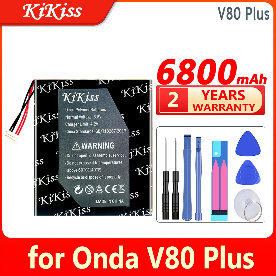 Батарея KiKiss V80 Plus (5-проводная вилка) 6800 мАч для Onda V80Plus OC801 OI100 V80SE OI101, батарея большой емкости
Батарея KiKiss V80 Plus (5-проводная вилка) 6800 мАч для Onda V80Plus OC801 OI100 V80SE OI101, батарея большой емкости