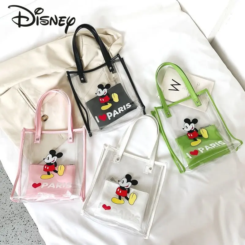 Disney Mickey New Women's Bag Fashion High Quality Transparent Women's Handbag Cartoon Cute Casual Two Piece Girls' Shoulder Bag
Disney Mickey New Women's Bag Fashion High Quality Transparent Women's Handbag Cartoon Cute Casual Two Piece Girls' Shoulder Bag