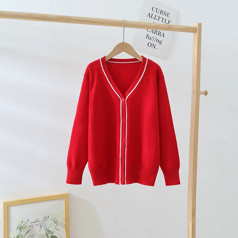 Korean Fashion Kids Cardigans Boys Cotton V-neck Long Sleeve Knitted Sweaters Spring Autumn Teenage School Girls Coats 4-18years
Korean Fashion Kids Cardigans Boys Cotton V-neck Long Sleeve Knitted Sweaters Spring Autumn Teenage School Girls Coats 4-18years