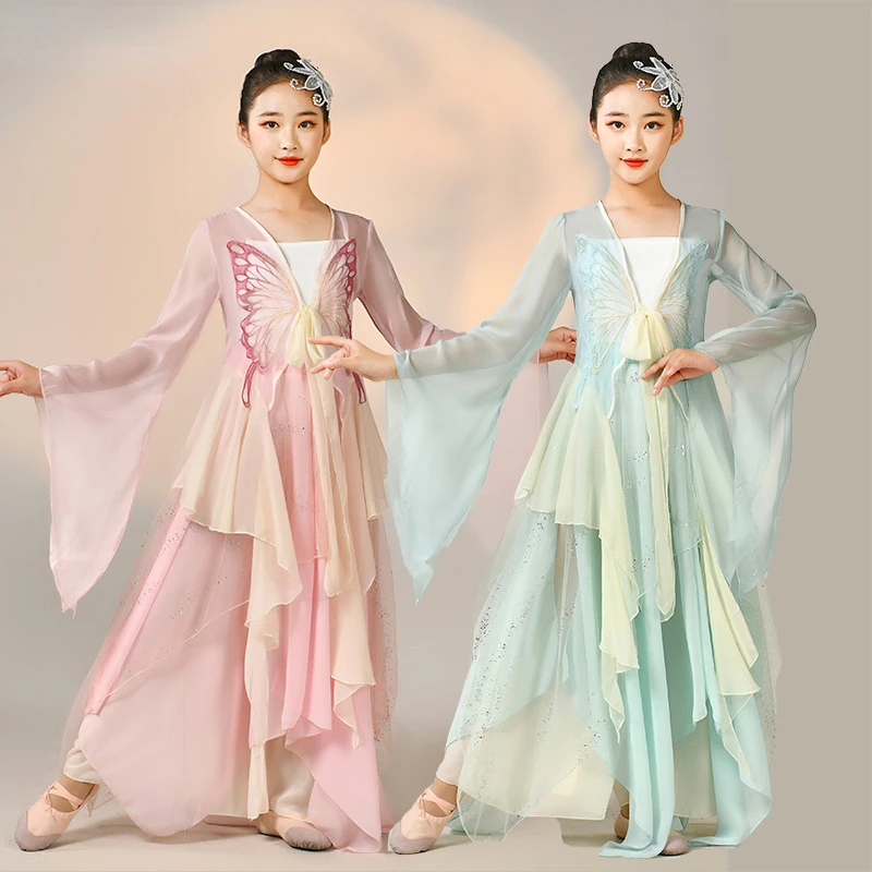 Classical Dance Costume Modern Hanfu Outfit Loose Fairy Long Dress Girls Yangko Dancer Practice Wear Yangko Performance Outfit
Classical Dance Costume Modern Hanfu Outfit Loose Fairy Long Dress Girls Yangko Dancer Practice Wear Yangko Performance Outfit