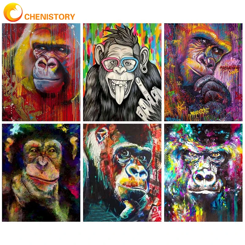 CHENISTORY Oil Painting By Numbers Orangutan Animal On Canvas Frame Handmade Paints For Adult DIY Craft Color Drawing Home Decor
CHENISTORY Oil Painting By Numbers Orangutan Animal On Canvas Frame Handmade Paints For Adult DIY Craft Color Drawing Home Decor