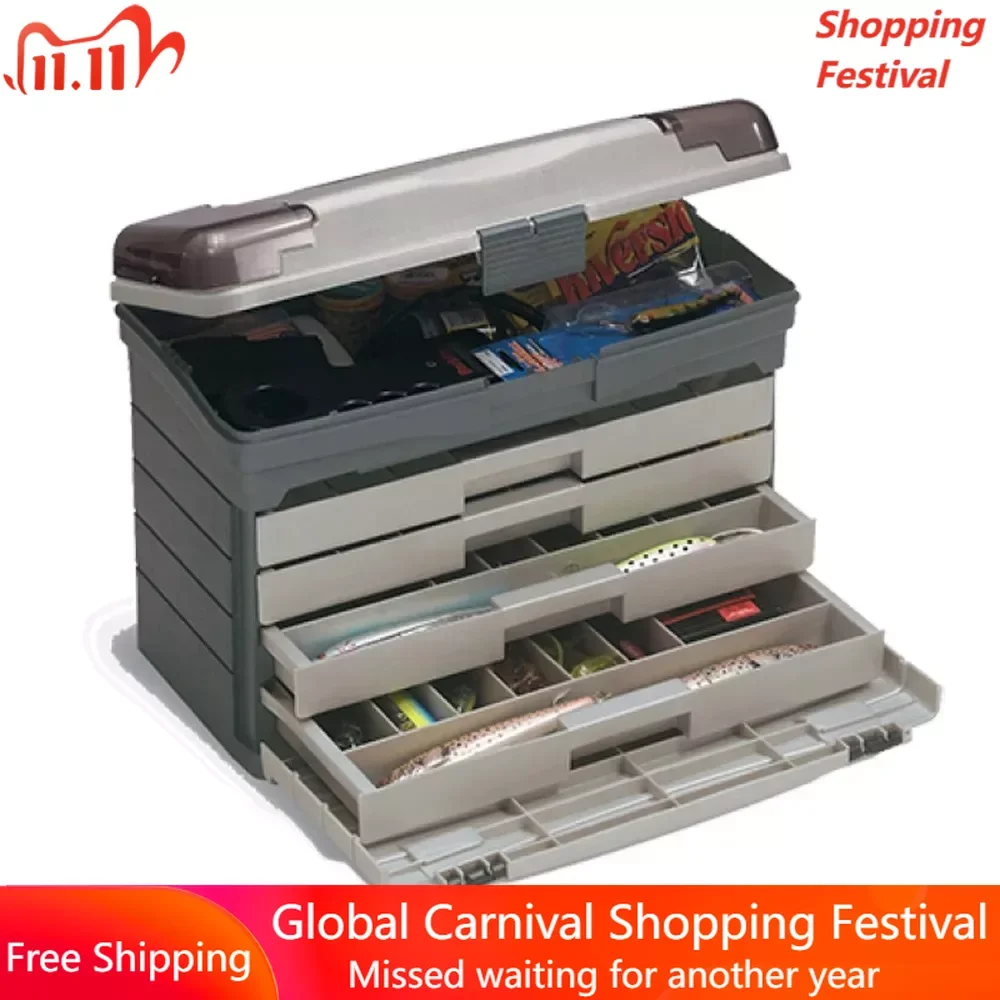 Fishing Guide Series 4-Drawer Tackle Box Graphite/ Sandstone Storage Equipment Tools Suitcase Sports Entertainment
Fishing Guide Series 4-Drawer Tackle Box Graphite/ Sandstone Storage Equipment Tools Suitcase Sports Entertainment