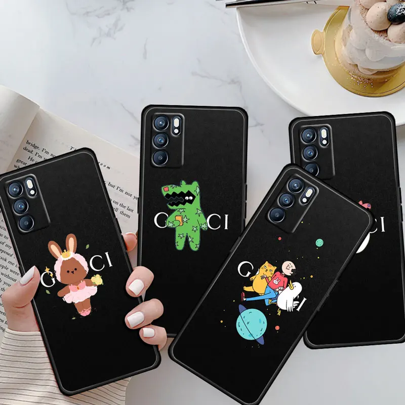 Cute brand fashion cartoon Soft Shockproof Black Phone Case For OPPO Reno 6 5 4 3 2 2Z 2F Z 4F 4Z 5G Pro Plus Lite Coque
Cute brand fashion cartoon Soft Shockproof Black Phone Case For OPPO Reno 6 5 4 3 2 2Z 2F Z 4F 4Z 5G Pro Plus Lite Coque
