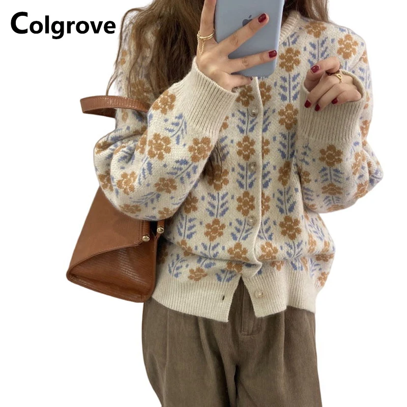 Colgrove Women Autumn&Winter Flower Single Breasted Long Sleeve Knitted Sweaters Ladies Casual Cardigans
Colgrove Women Autumn&Winter Flower Single Breasted Long Sleeve Knitted Sweaters Ladies Casual Cardigans