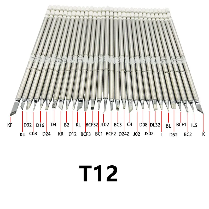 

Soldering Iron Head Tips T12 Series Replacement Tip T12-K BC2 BC3 JL02 D24 KU ILS BL I For FX951 FX-952