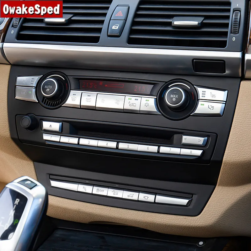 Car Styling Console CD Panel Multimedia Air Conditioner Buttons Decoration Cover Stickers Trim For BMW X5 X6 E70 E71 2008-2014
Car Styling Console CD Panel Multimedia Air Conditioner Buttons Decoration Cover Stickers Trim For BMW X5 X6 E70 E71 2008-2014