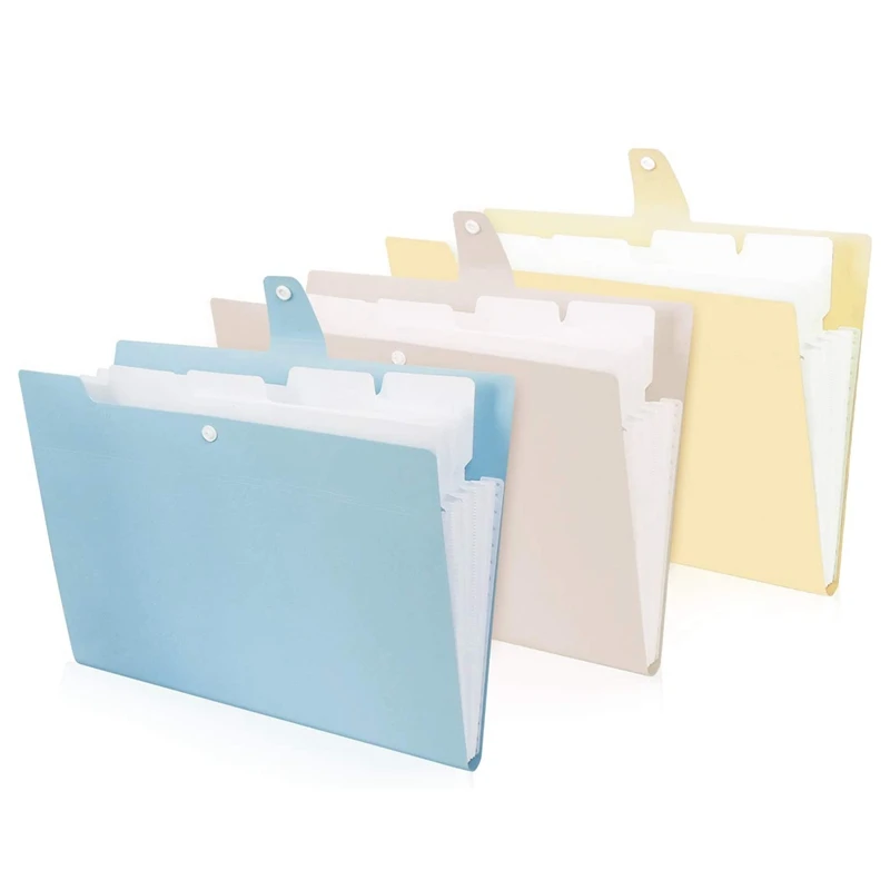 5 Pocket Expanding File Organizer, Folder With Snap Button Closure For A4 Letter Size Paper Document Waterproof (3 Pack)
5 Pocket Expanding File Organizer, Folder With Snap Button Closure For A4 Letter Size Paper Document Waterproof (3 Pack)