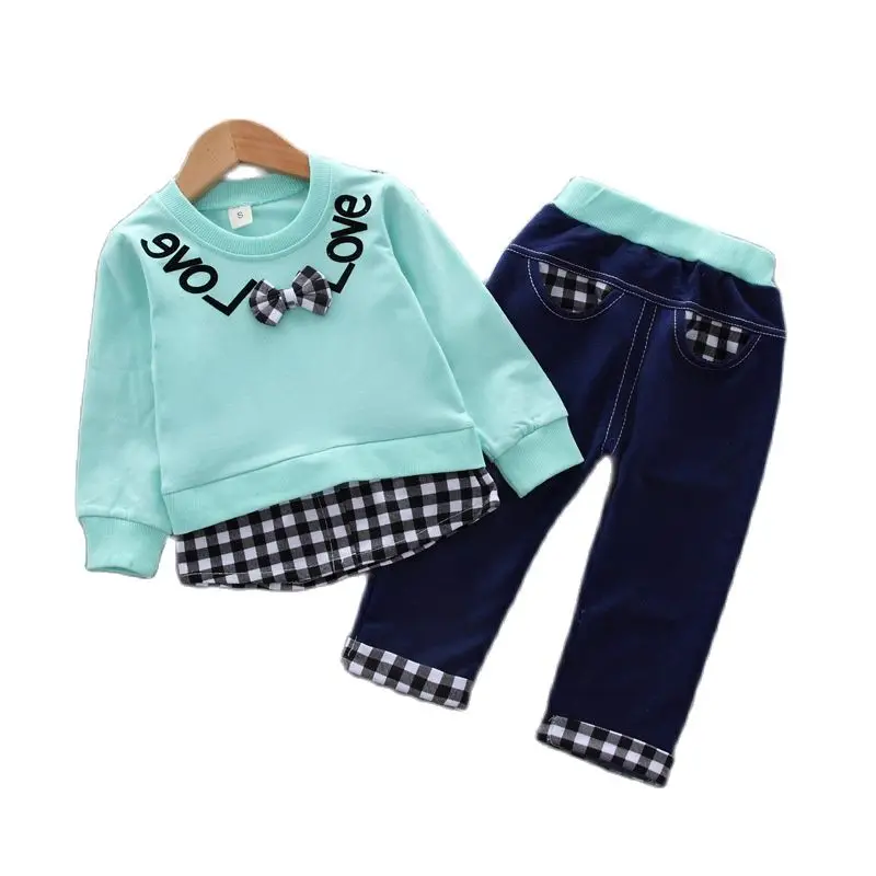 Children suit Cotton long-sleeved spring autumn new Girls Fake two long sleevesT-shirt+ pants Sets 2pcs Girlscasual sportswear
Children suit Cotton long-sleeved spring autumn new Girls Fake two long sleevesT-shirt+ pants Sets 2pcs Girlscasual sportswear