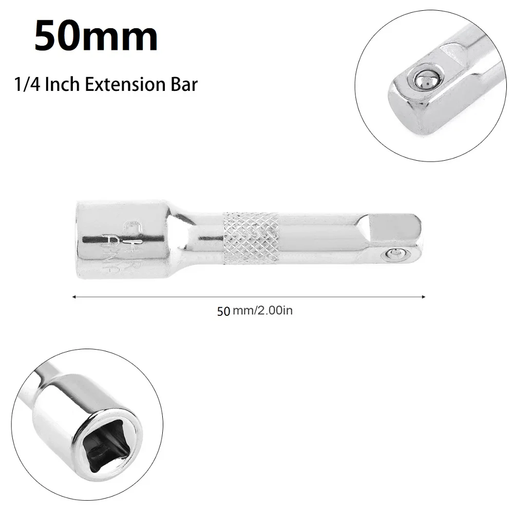 1pcs 1/4 Inch Chromed Steel Extension Bar Socket Wrench 50MM 75MM 100MM Drive Ratchet Socket Wrench Power Drill Adapter
1pcs 1/4 Inch Chromed Steel Extension Bar Socket Wrench 50MM 75MM 100MM Drive Ratchet Socket Wrench Power Drill Adapter