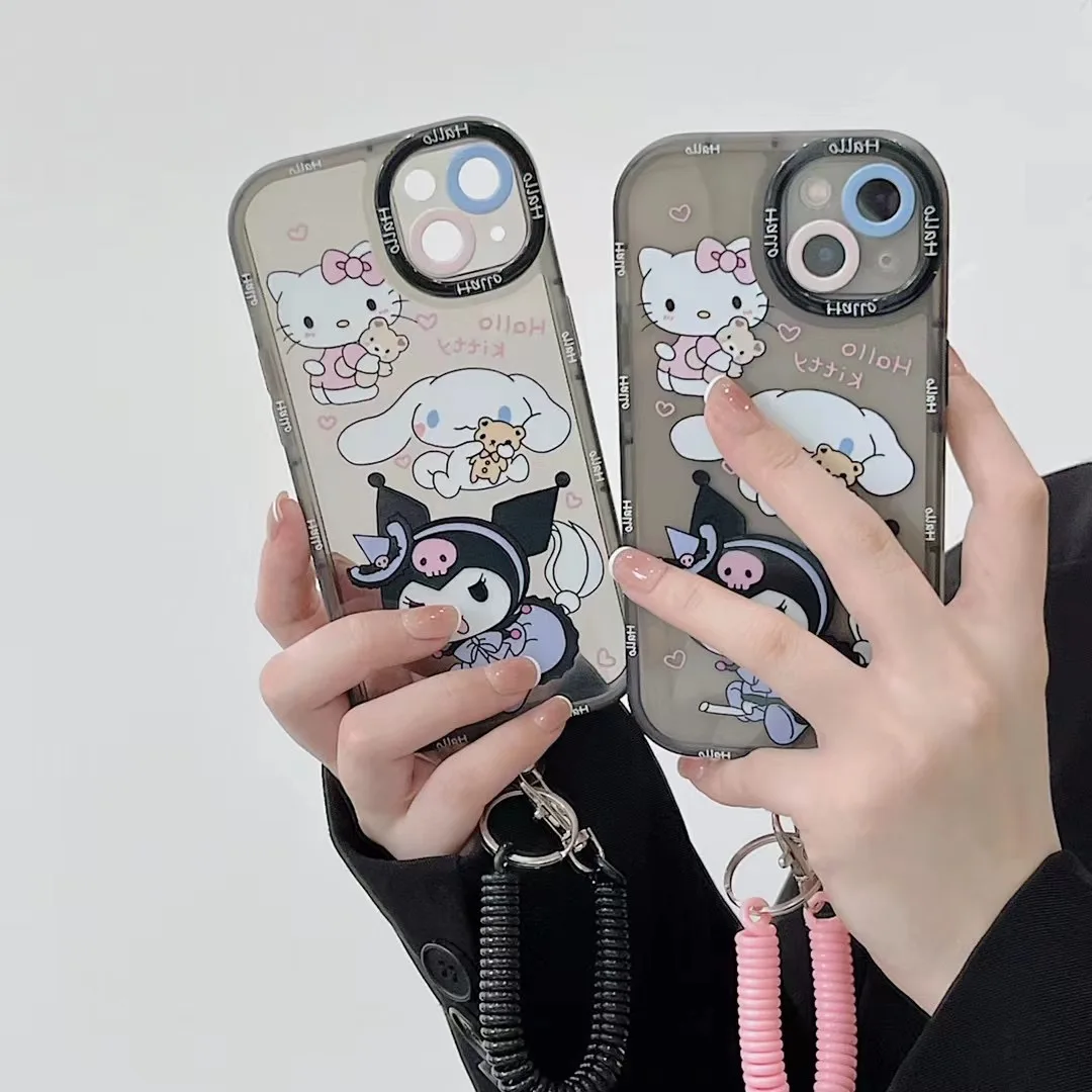 Sanrio Hello Kitty Creative Lanyard Phone Cases For IPhone 13 12 11 Pro Max XR XS MAX X 2020 Lady Girl Shockproof Soft TPU Shell
Sanrio Hello Kitty Creative Lanyard Phone Cases For IPhone 13 12 11 Pro Max XR XS MAX X 2020 Lady Girl Shockproof Soft TPU Shell