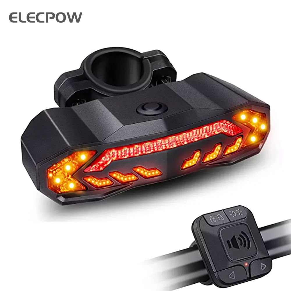 Elecpow Bicycle Alarm Taillight Anti Theft USB Rechargeable Waterproof Bike Rear Tail Light Turn Signal Warning Brake Light 
Elecpow Bicycle Alarm Taillight Anti Theft USB Rechargeable Waterproof Bike Rear Tail Light Turn Signal Warning Brake Light