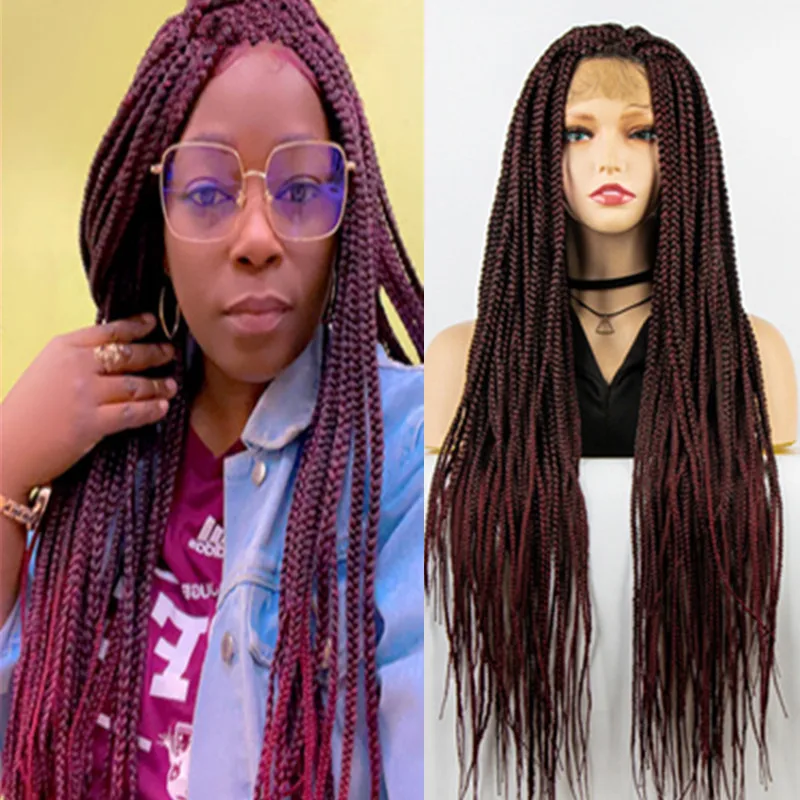 30-34Synthetic burgundy Braided Wigs Updo Wig Full Lace Cornrow Africa American Women Style Hair Updo Wig with Baby
30-34Synthetic burgundy Braided Wigs Updo Wig Full Lace Cornrow Africa American Women Style Hair Updo Wig with Baby