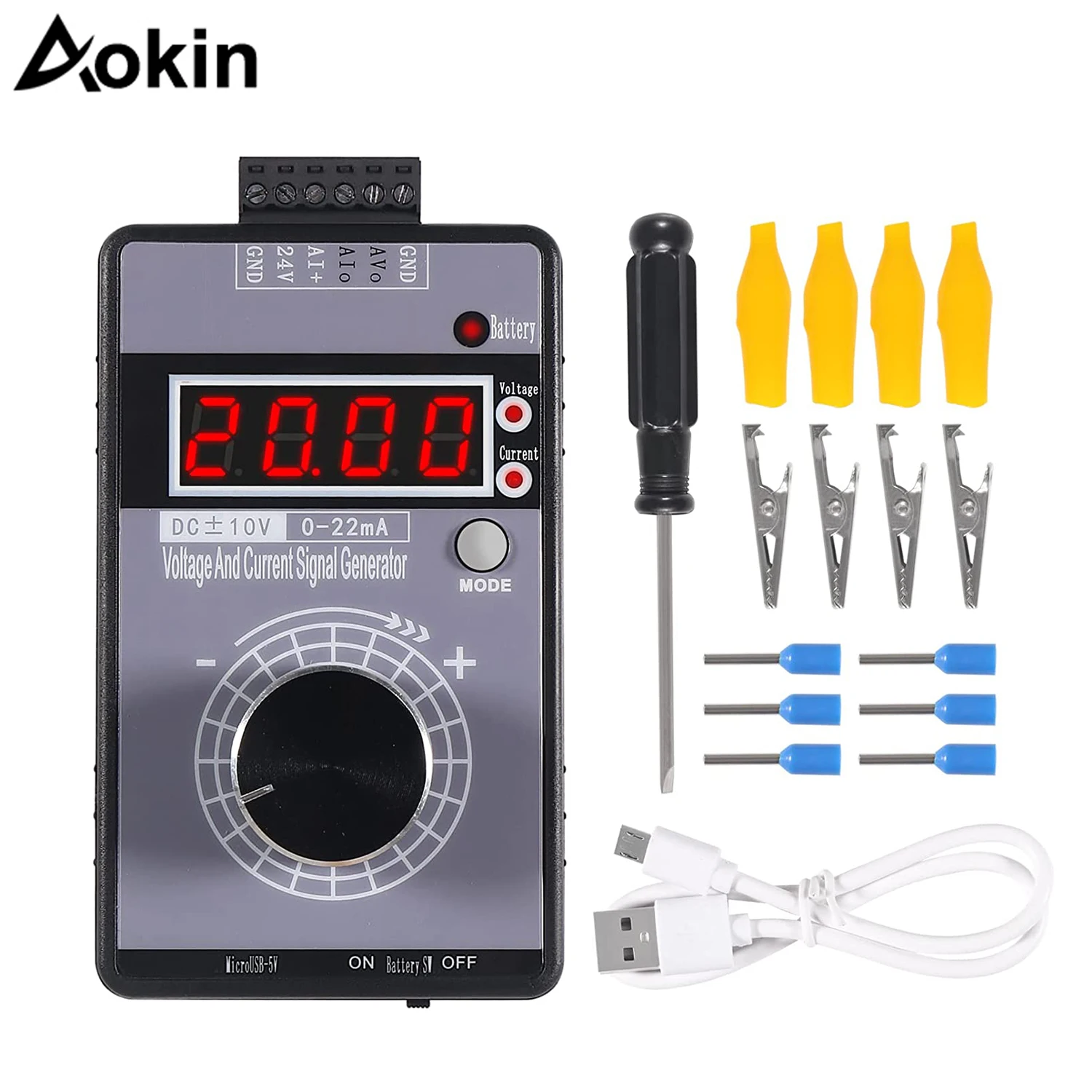 Adjustable 4-20mA Signal Generator Current Voltage Analog Simulator 0-10V/0-22mA Signal Sources for Value Adjusting PLC
Adjustable 4-20mA Signal Generator Current Voltage Analog Simulator 0-10V/0-22mA Signal Sources for Value Adjusting PLC