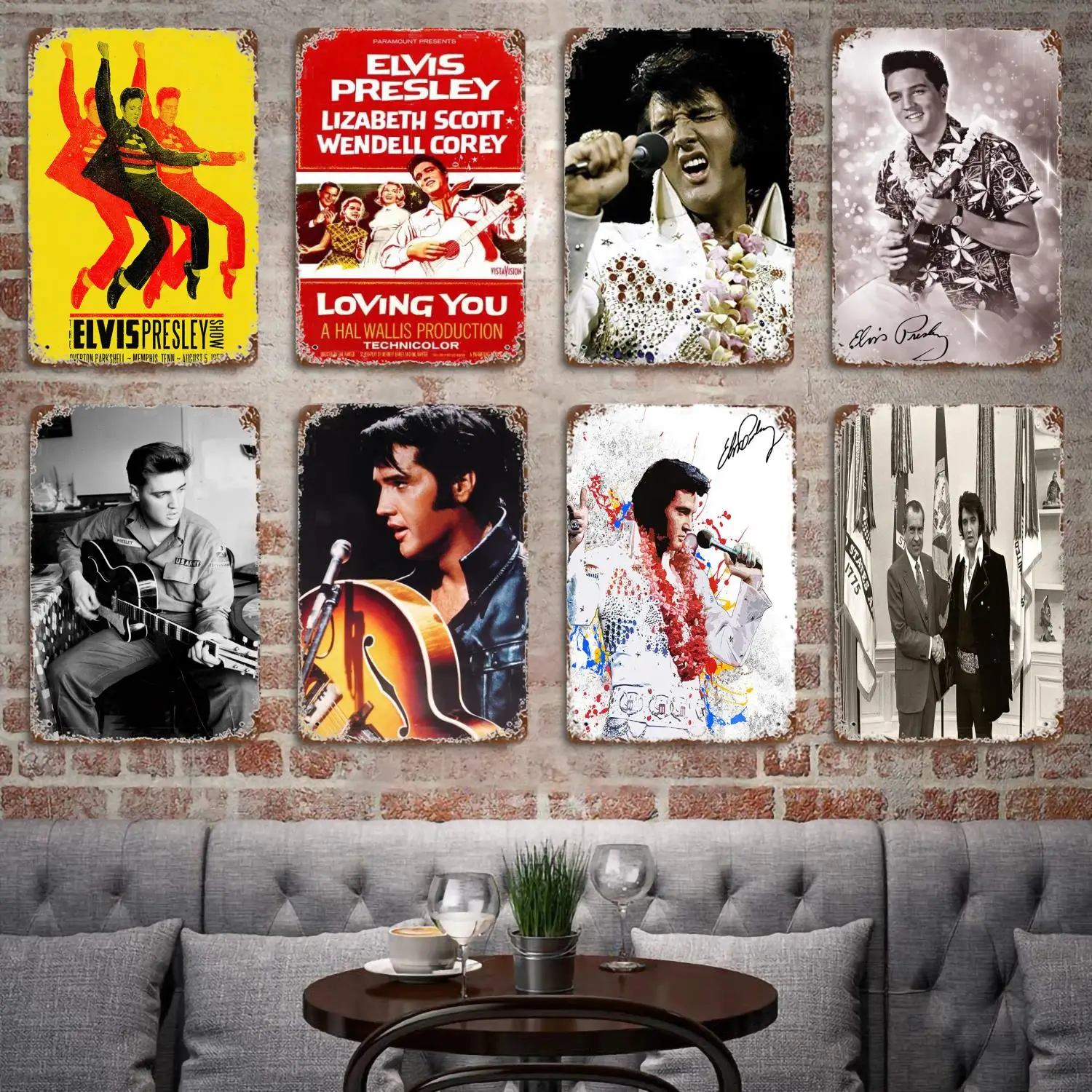 Elvis Presley Singers metal Decor Poster Vintage Tin Sign Metal Sign Decorative Plaque for Pub Bar Man Cave Club Wall Decoration
Elvis Presley Singers metal Decor Poster Vintage Tin Sign Metal Sign Decorative Plaque for Pub Bar Man Cave Club Wall Decoration