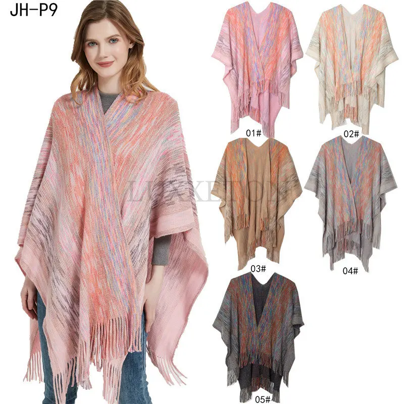Cardigan Women Sweater pin-striped Cloak Autumn Winters Fringed Hem Knitting Cardigan Shawl Sweaters Women Fashion
Cardigan Women Sweater pin-striped Cloak Autumn Winters Fringed Hem Knitting Cardigan Shawl Sweaters Women Fashion