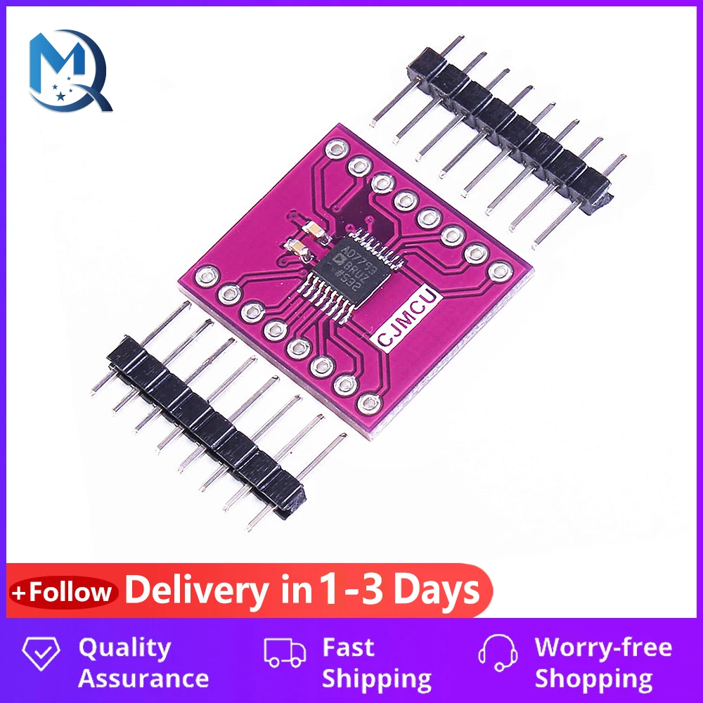 CJMCU-7793 AD7793BRU 24-bit ADC Low Noise Amplifier Module 24 Bit AD7793 3-Channel 2.7-5.25V
CJMCU-7793 AD7793BRU 24-bit ADC Low Noise Amplifier Module 24 Bit AD7793 3-Channel 2.7-5.25V