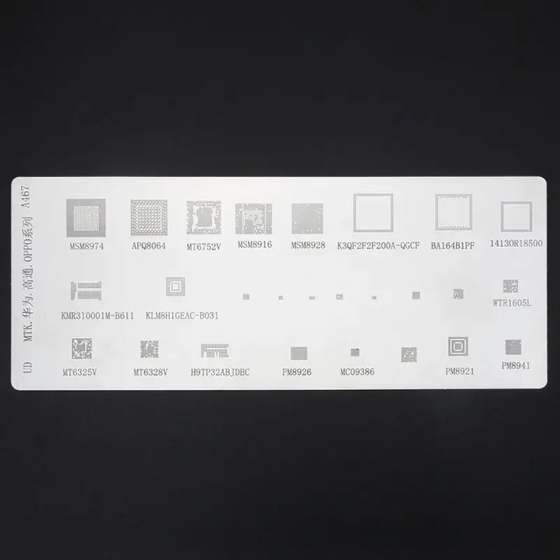 4 шт. Универсальный трафарет BGA для MTK MSM CPU PM Power IC Reball Pin BGA прямой нагрев шаблон
4 шт. Универсальный трафарет BGA для MTK MSM CPU PM Power IC Reball Pin BGA прямой нагрев шаблон
