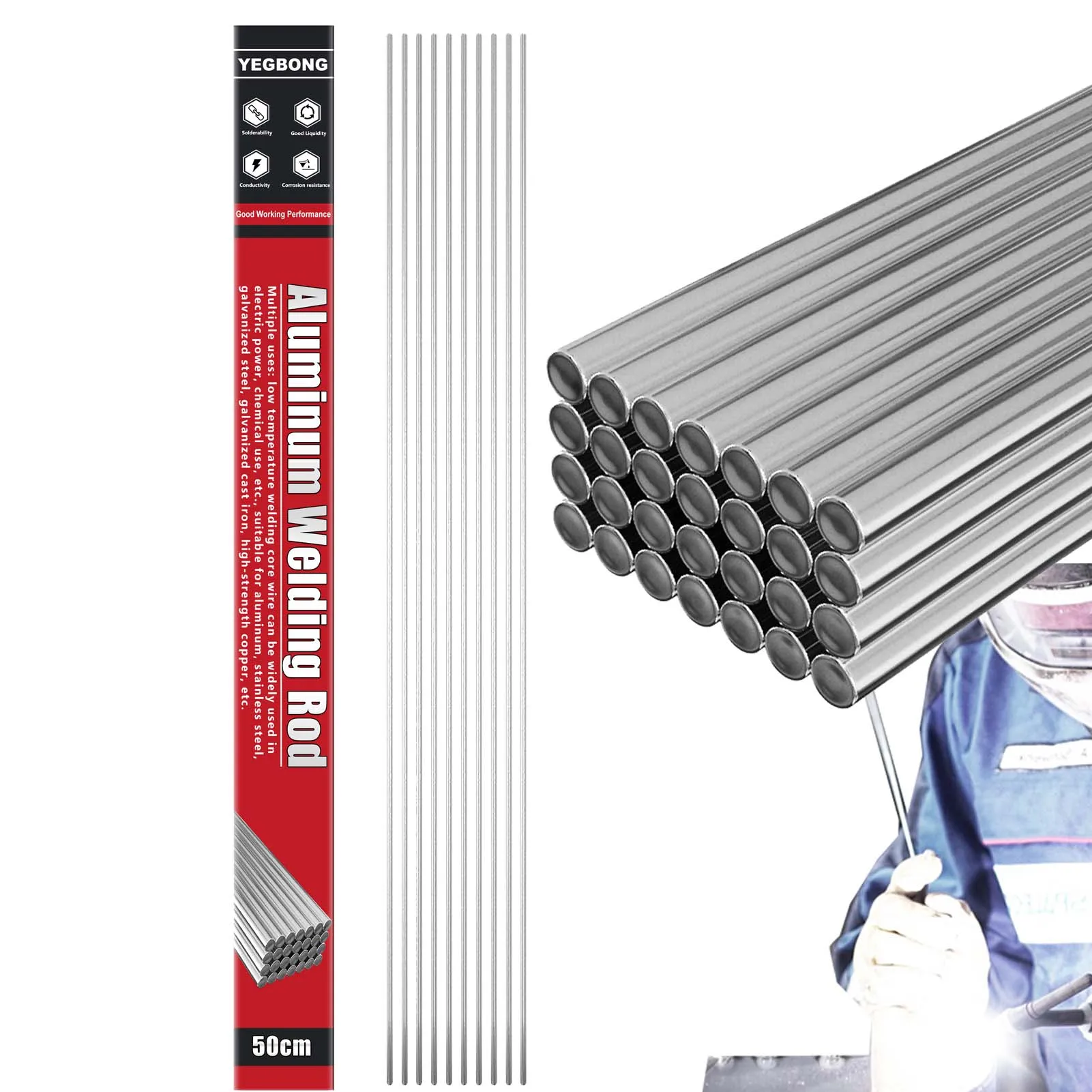 Aluminum Welding Rods 19inch Aluminum Welding Rods For Easy Melt Welding Rods Low-Temperature Easy Melt Solution Welding
Aluminum Welding Rods 19inch Aluminum Welding Rods For Easy Melt Welding Rods Low-Temperature Easy Melt Solution Welding