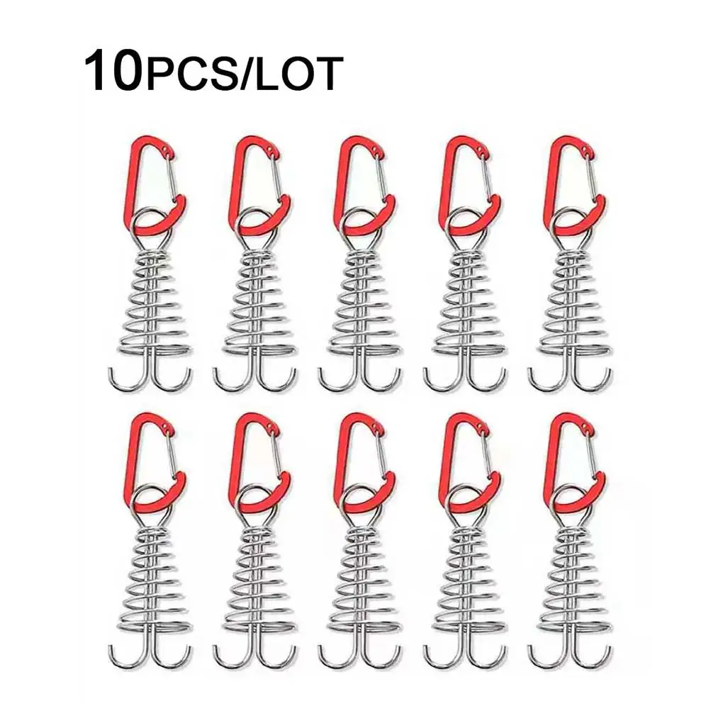

Pack of 10 Tent Wind Rope Buckle Outdoor Camping Mountaineering Backpacking Awning Tarp Carabiner Fastener Tensioner