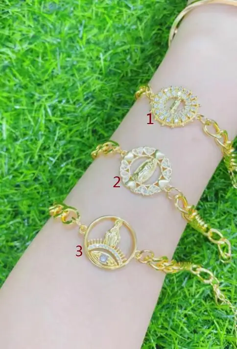 1pcs Virgin Mary Adjustable gold copper cz zircon cubic zirconia Cuban chain Bracelet Bangles sff4
1pcs Virgin Mary Adjustable gold copper cz zircon cubic zirconia Cuban chain Bracelet Bangles sff4
