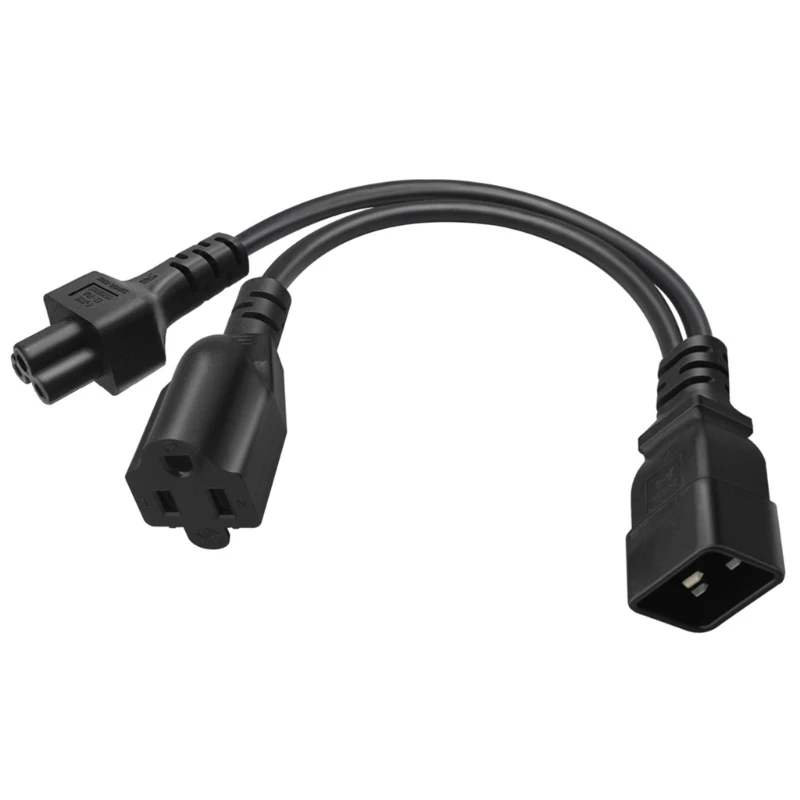 IEC320 C20 Male Plug Extension Power Cable to C5 +5-15R Female Extension Line DXAC
IEC320 C20 Male Plug Extension Power Cable to C5 +5-15R Female Extension Line DXAC