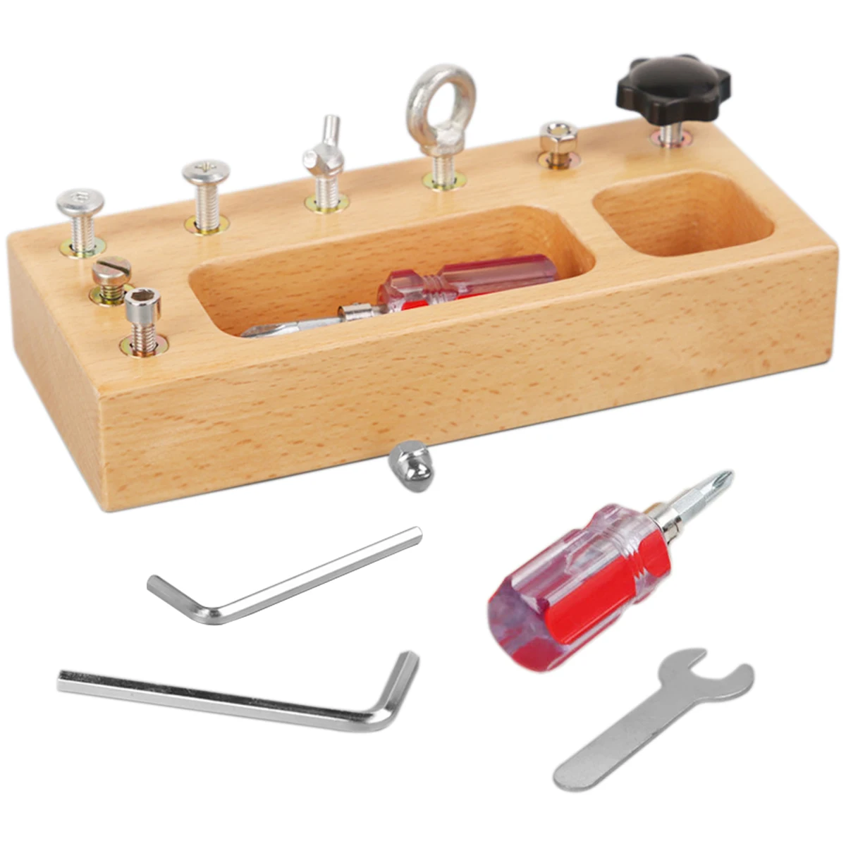 Детский деревянный верстак с болтами и гайками
Детский деревянный верстак с болтами и гайками