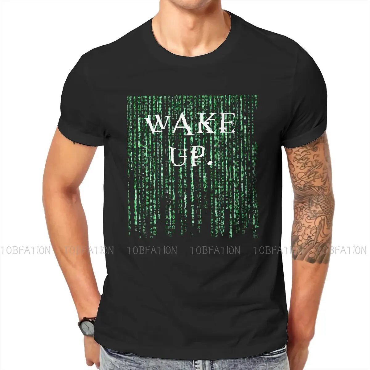 Мужская футболка Matrix Neo, пробуждающая Оригинальная футболка, новый тренд 
Мужская футболка Matrix Neo, пробуждающая Оригинальная футболка, новый тренд