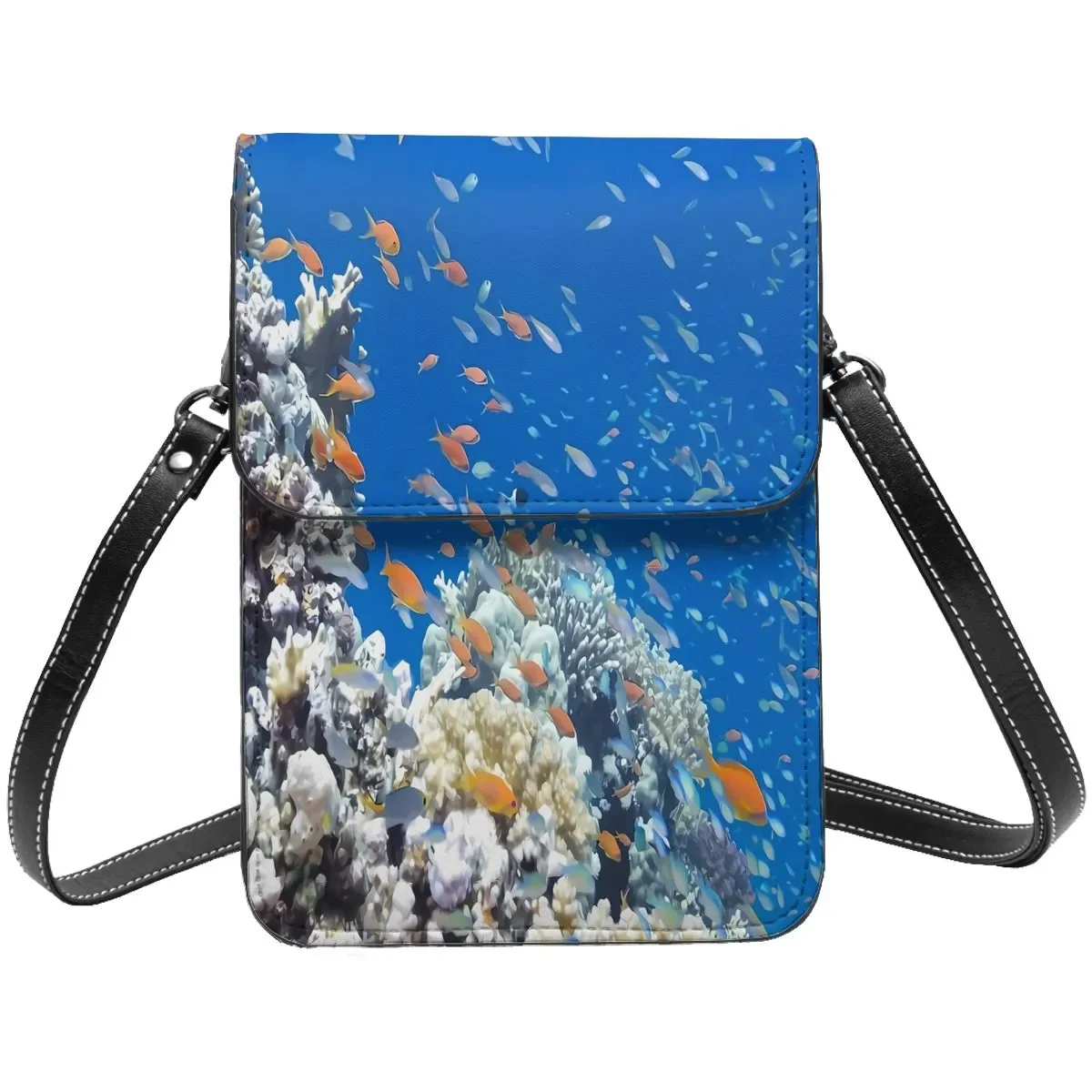 Tropical Marine Shoulder Bag Shoal of Fish Gifts Vintage Mobile Phone Bag Leather Travel Female Bags
Tropical Marine Shoulder Bag Shoal of Fish Gifts Vintage Mobile Phone Bag Leather Travel Female Bags
