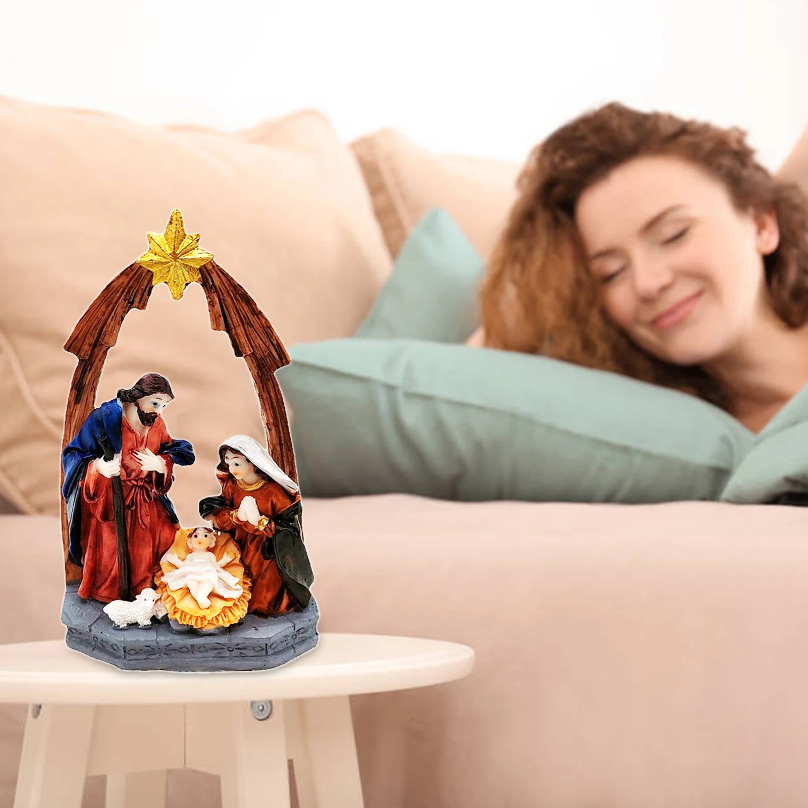 Holy Family Figurine Resin Crafts Decoration Religious Manger Nativity Of Jesus Catholic Christian Holiday Gift With Exquisite
Holy Family Figurine Resin Crafts Decoration Religious Manger Nativity Of Jesus Catholic Christian Holiday Gift With Exquisite