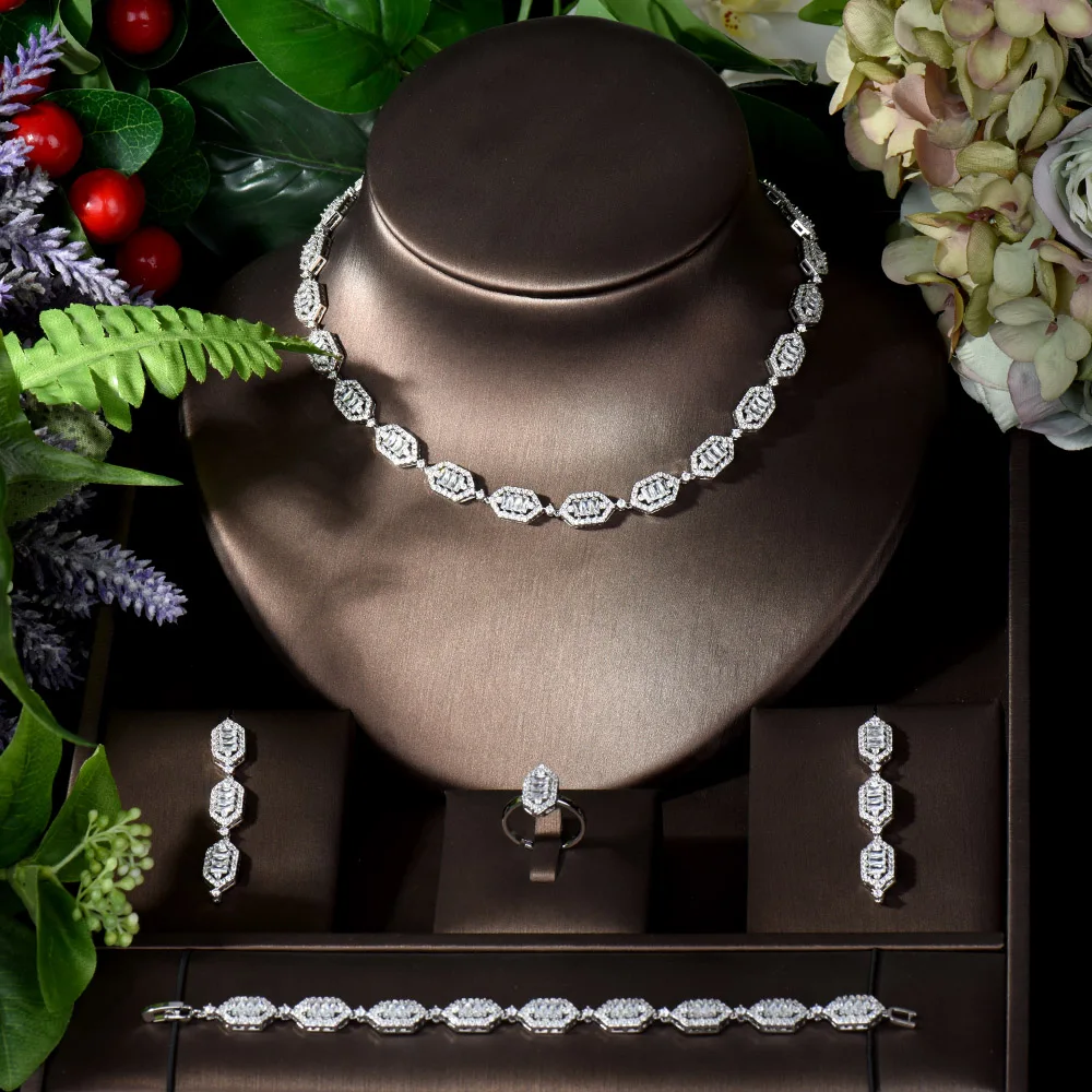 Fashion Full Micro Pave Square Design Cubic Zircon Necklace Sets for Women Luxury Bridal Party Wedding Jewelry Sets N-1042
Fashion Full Micro Pave Square Design Cubic Zircon Necklace Sets for Women Luxury Bridal Party Wedding Jewelry Sets N-1042