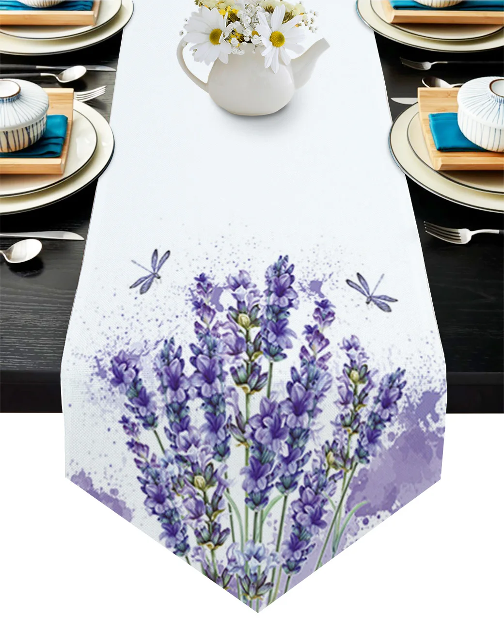Purple Flower Lavender Dragonfly White Modern Table Runner Wedding For Party Event Home Decoration Table Mat Decor Accessories
Purple Flower Lavender Dragonfly White Modern Table Runner Wedding For Party Event Home Decoration Table Mat Decor Accessories