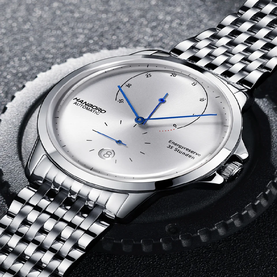 HANBORO New Leisure Automatic Mechanical Watch Large Dial Waterproof Steel Band Men's Watch Simple Fashion Men's watch
HANBORO New Leisure Automatic Mechanical Watch Large Dial Waterproof Steel Band Men's Watch Simple Fashion Men's watch