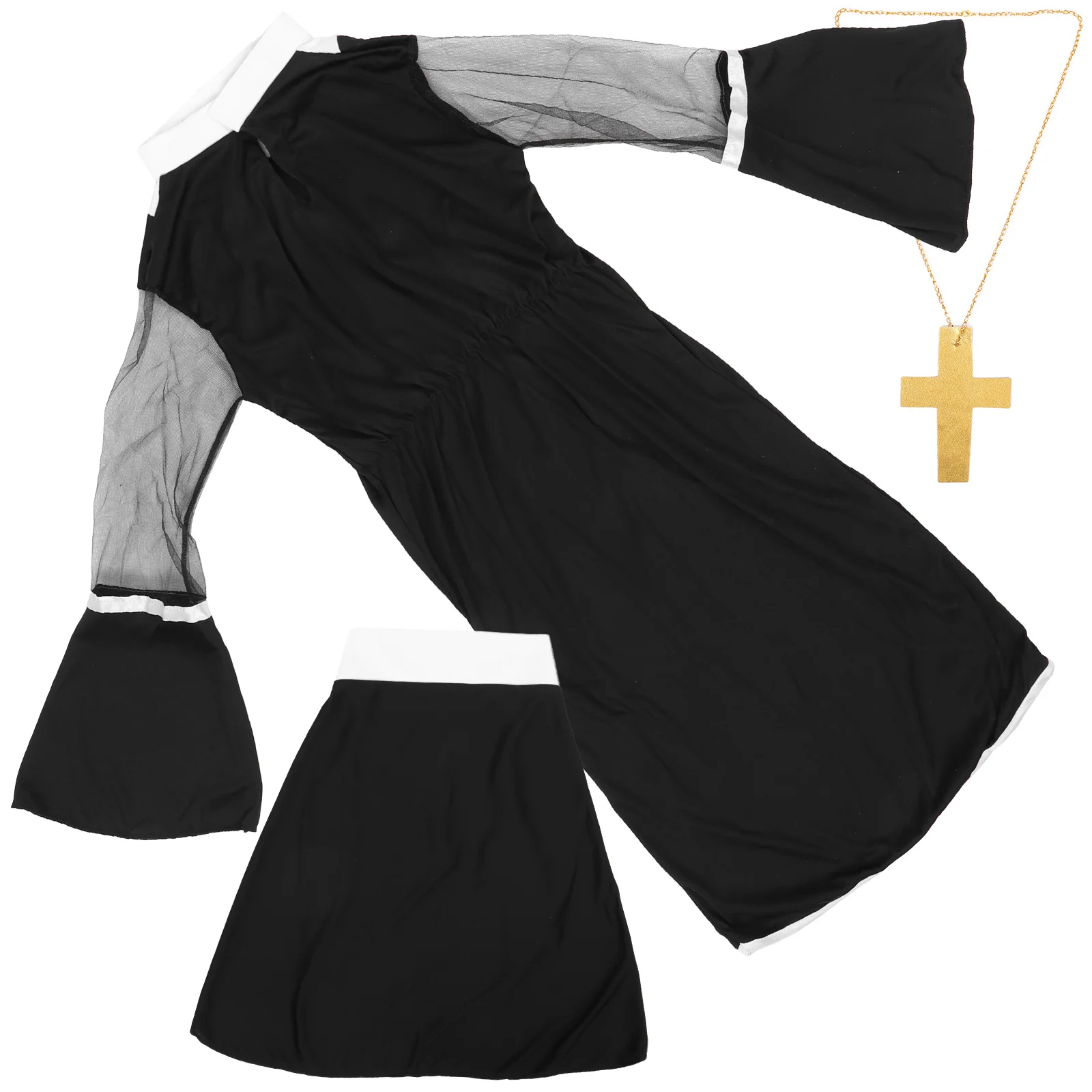 1 Set Nun Costume Cosplay Party Clothing Nun Clothes for Stage Performance Holiday Halloween
1 Set Nun Costume Cosplay Party Clothing Nun Clothes for Stage Performance Holiday Halloween