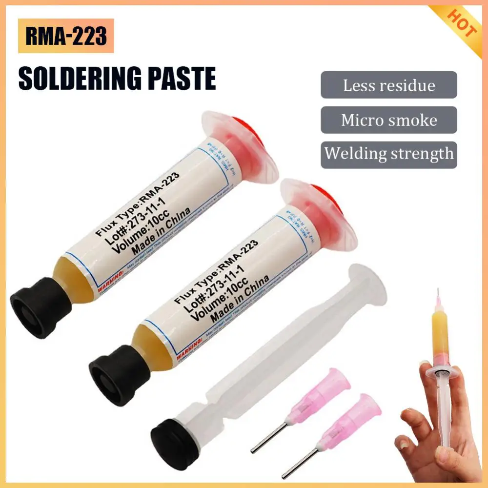 Solder Paste 10cc RMA223 RMA-223 Soldering Paste Flux Solder Grease For Computer Chips Phone LED BGA SMD PGA PCB Repair Tools
Solder Paste 10cc RMA223 RMA-223 Soldering Paste Flux Solder Grease For Computer Chips Phone LED BGA SMD PGA PCB Repair Tools