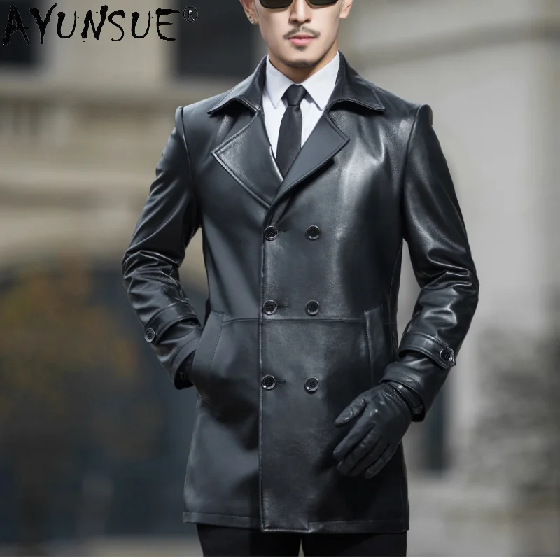 Real Sheepskin Leather Jacket Men Autumn Genuine Jackets Male Midi Black Korean Coats Jaqueta De Couro
Real Sheepskin Leather Jacket Men Autumn Genuine Jackets Male Midi Black Korean Coats Jaqueta De Couro