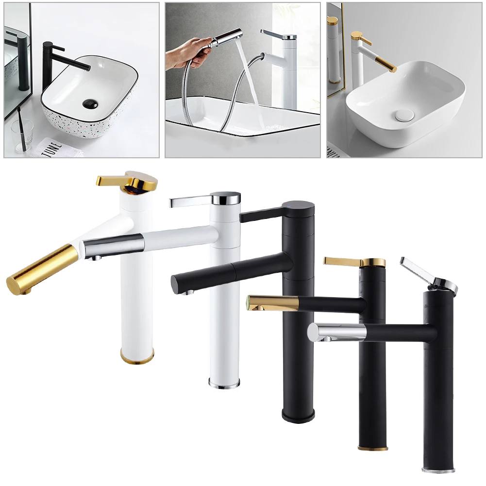 Modern Nordic Basin Faucet Luxury Pull Out Bathroom Basin Faucet 360 Rotation Spout Basin Mixer Tap Hot Cold Water Faucet
Modern Nordic Basin Faucet Luxury Pull Out Bathroom Basin Faucet 360 Rotation Spout Basin Mixer Tap Hot Cold Water Faucet