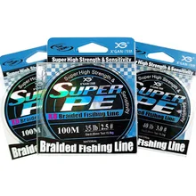 100M 8 Braided PE Fishing Line 0.6-8.0# 3 Colors Smooth Wear-resistant Main Linefor BL30 BL35 Outdoor Lure