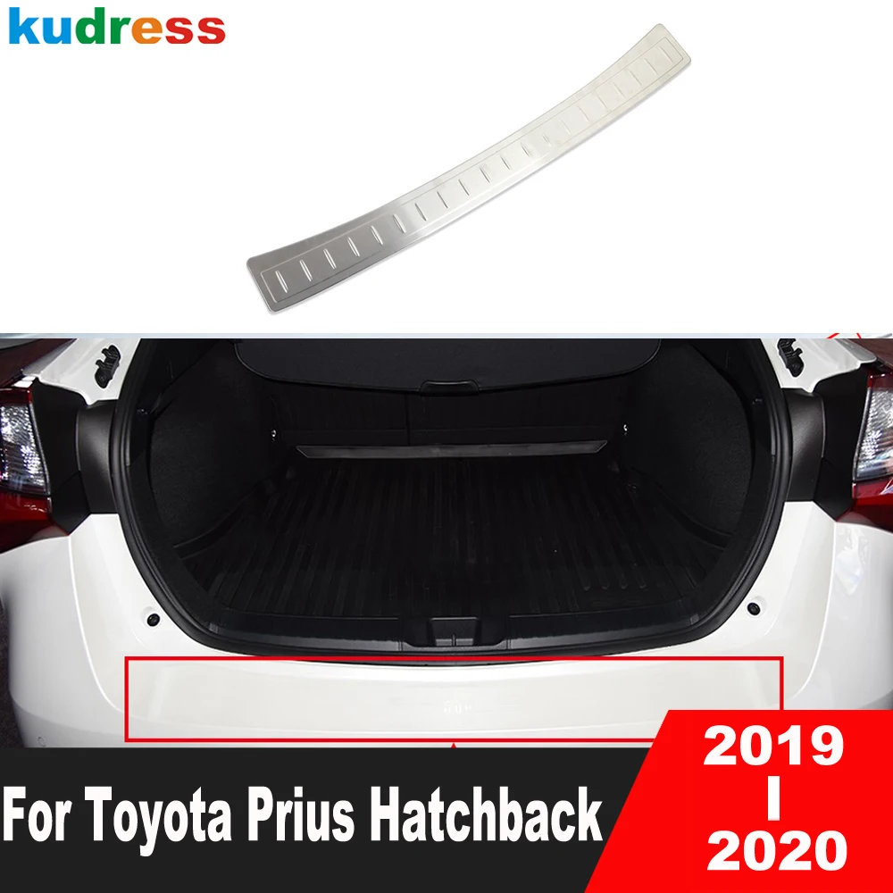 

Накладка на задний бампер для Toyota Prius 2019 2020 хэтчбек, нержавеющая сталь, внешняя накладка на заднюю дверь, Накладка на порог, аксессуары