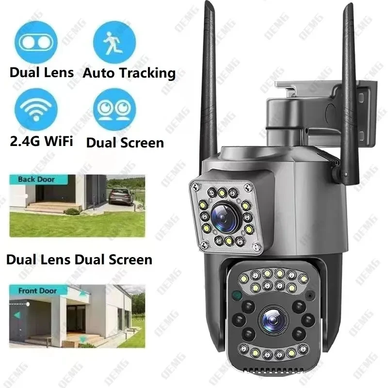 4MP 2K Wireless WiFi Surveillance Camera Human Tracking Ai Human Detect Dual Lens Dual Screen PTZ WiFi IP Camera Waterproof V380
4MP 2K Wireless WiFi Surveillance Camera Human Tracking Ai Human Detect Dual Lens Dual Screen PTZ WiFi IP Camera Waterproof V380