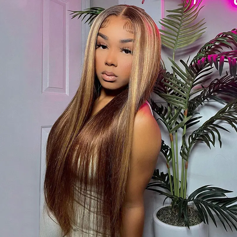 TRACY Straight Highlight Wig Lace Front Human Hair Wigs For Women 13X4 Lace Frontal Wig Ombre Malaysian 4x4 Lace Closure Wig
TRACY Straight Highlight Wig Lace Front Human Hair Wigs For Women 13X4 Lace Frontal Wig Ombre Malaysian 4x4 Lace Closure Wig