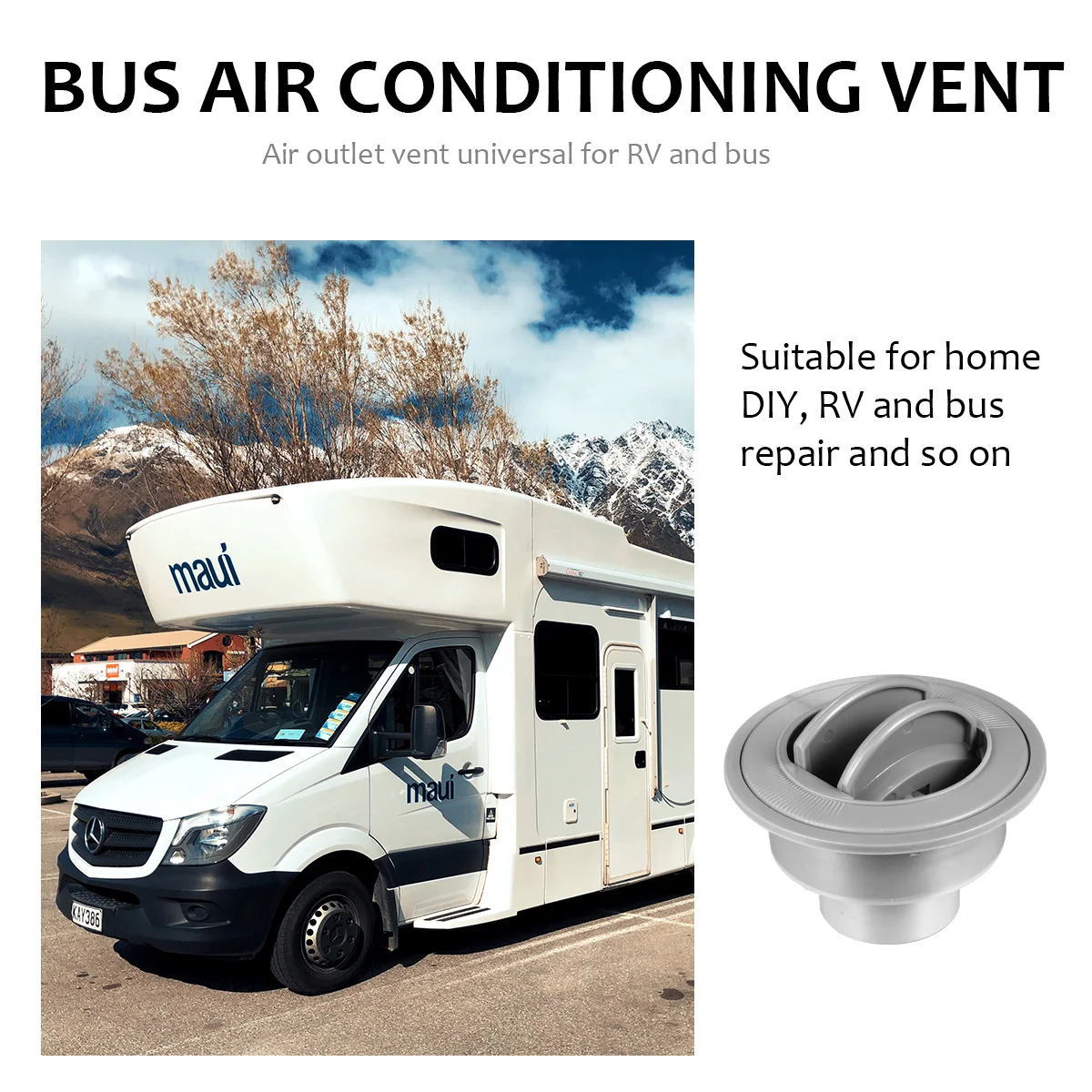 Air Conditioning Outlet Round RV Bus Ventilation Vent (Diameter 100/76/53)
Air Conditioning Outlet Round RV Bus Ventilation Vent (Diameter 100/76/53)