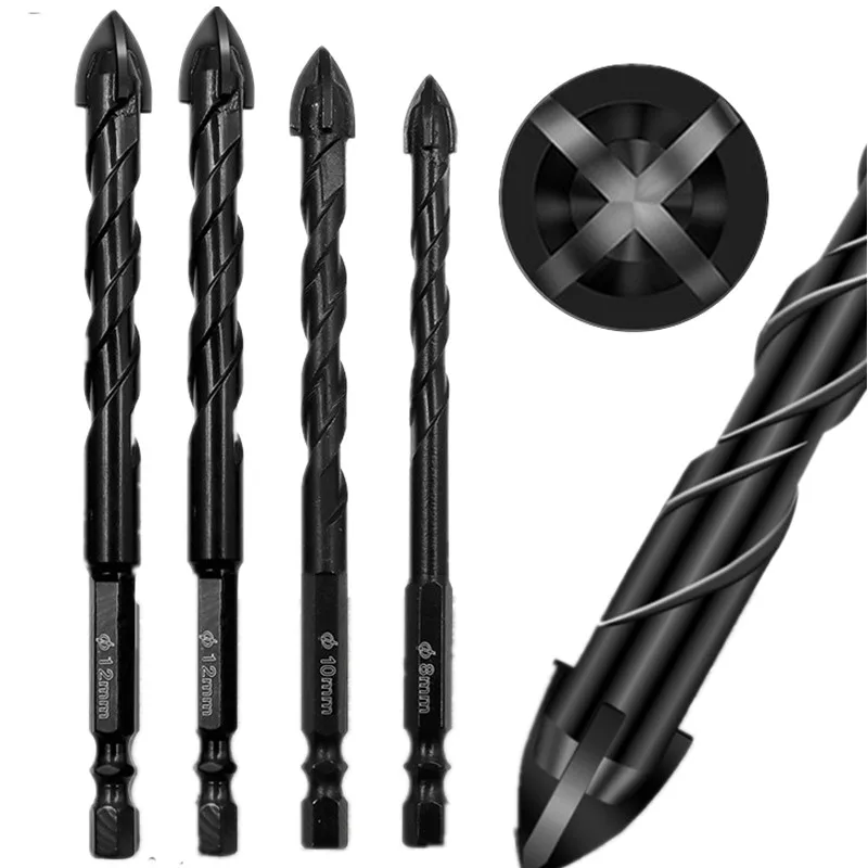 1pc Wood Cement Ceramic Glass Punching Drilling Alloy Triangular Drill Hexagonal Handle Spiral Groove Four-edged Cross Drill Bit
1pc Wood Cement Ceramic Glass Punching Drilling Alloy Triangular Drill Hexagonal Handle Spiral Groove Four-edged Cross Drill Bit