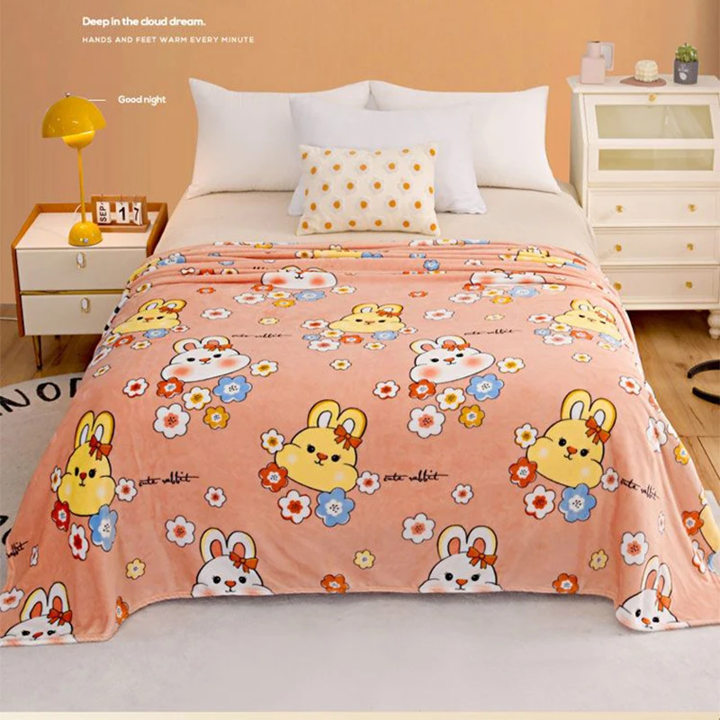 Плюшевое и утолщенное фланелевое одеяло для двух человек, двустороннее плюшевое зимнее быстрое теплое одеяло