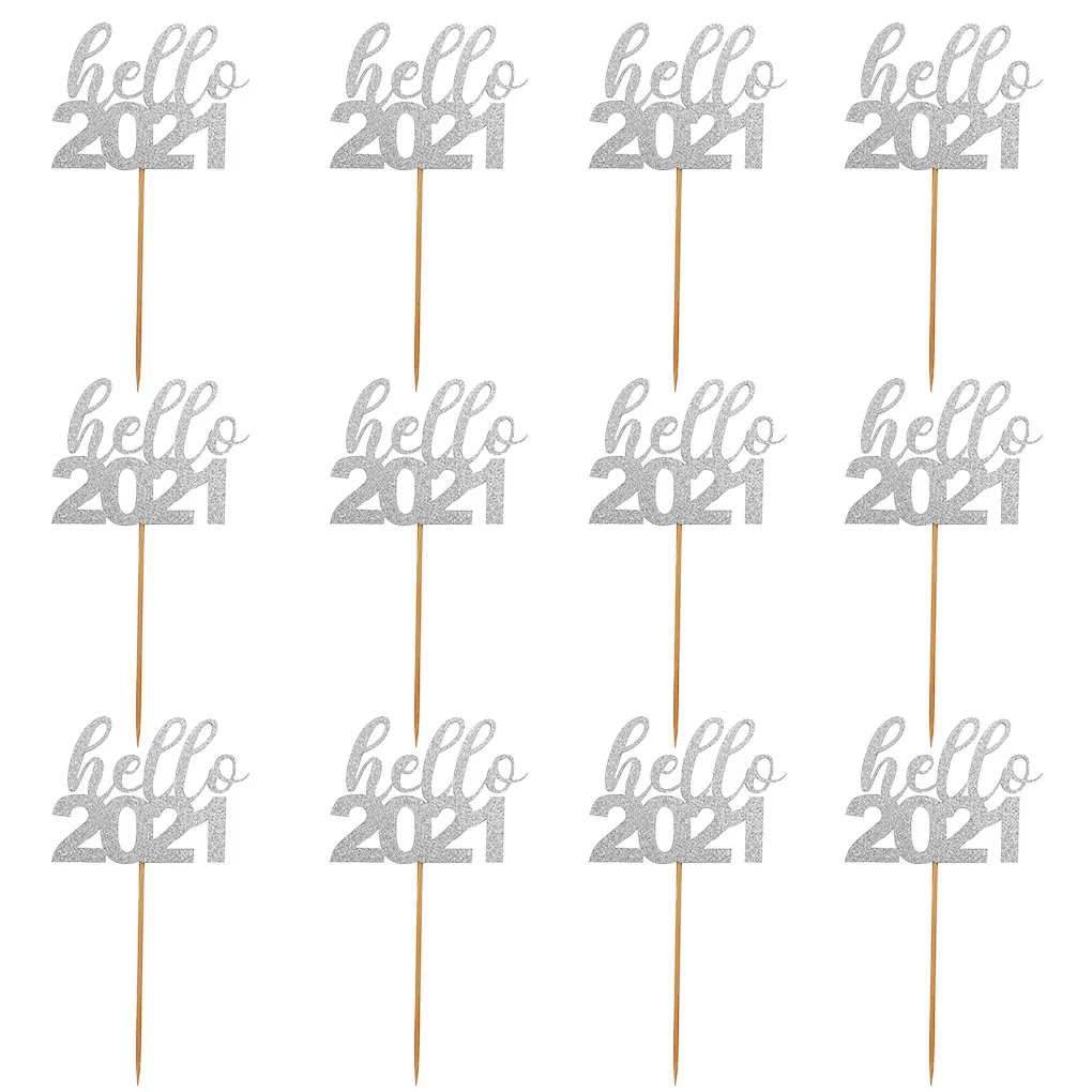 12pcs Rose Gold Hello 2021 Number Cupcake Toppers Happy New Year Cake Decorations For Christmas New Year Party Supplies
12pcs Rose Gold Hello 2021 Number Cupcake Toppers Happy New Year Cake Decorations For Christmas New Year Party Supplies