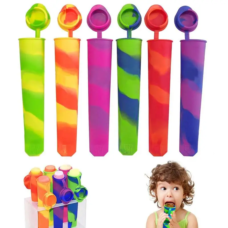 6pc Summer Popsicle Maker Lolly Jelly Mould With Lid DIY Colorful Food-Grade Silicone Frozen Ice Cream Pop Mold Kitchen Tools
6pc Summer Popsicle Maker Lolly Jelly Mould With Lid DIY Colorful Food-Grade Silicone Frozen Ice Cream Pop Mold Kitchen Tools