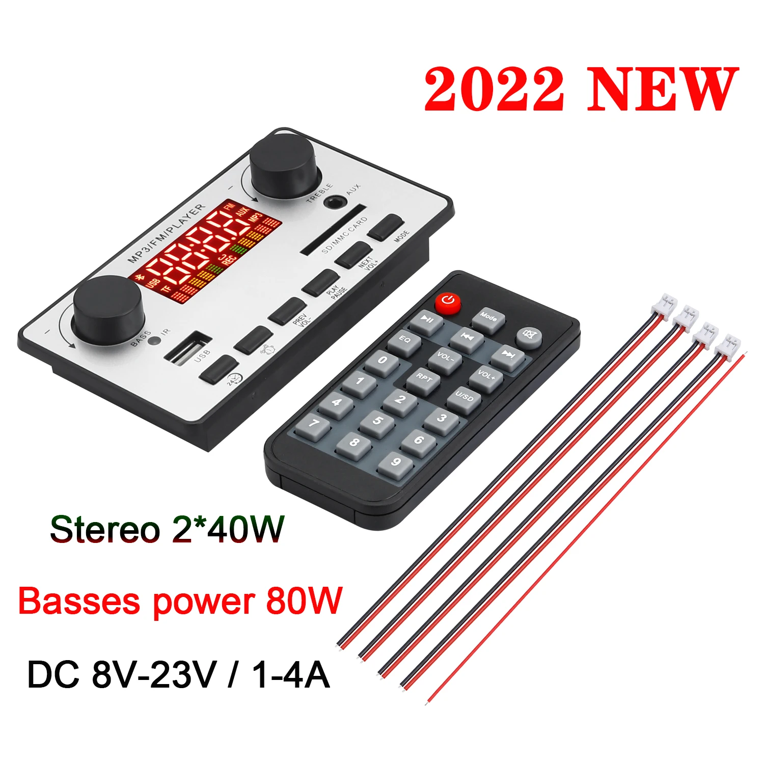 160W Amplifier Mp3 bluetooth WMA WAV Decoder Board 12V Wireless Audio Module Color screen AUX USB TF FM Auto Audio Modification
160W Amplifier Mp3 bluetooth WMA WAV Decoder Board 12V Wireless Audio Module Color screen AUX USB TF FM Auto Audio Modification
