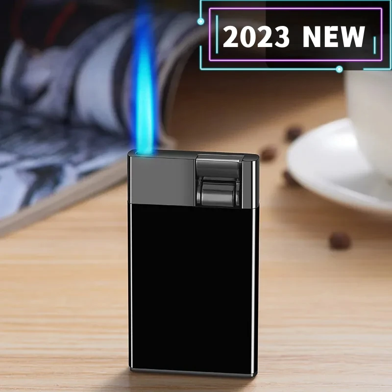 2023 NEW Creative Ultra Thin Metal Windproof Turbine Gas Lighter Outdoor Blue Flame Torch Cigar Big Fire Lighter Men's Gift
2023 NEW Creative Ultra Thin Metal Windproof Turbine Gas Lighter Outdoor Blue Flame Torch Cigar Big Fire Lighter Men's Gift