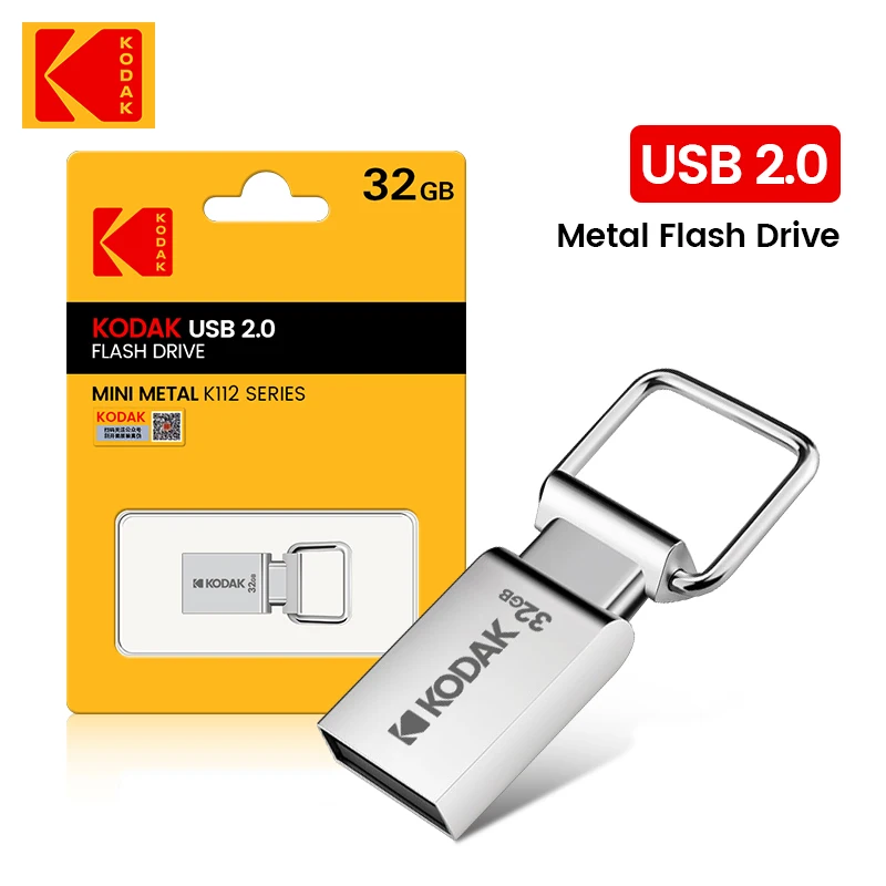 NEW KODAK K112 Super Mini Metal USB Flash Drive 32GB USB2.0 Flash Disk Flash pendrive Memory stick pen drive Car Key
NEW KODAK K112 Super Mini Metal USB Flash Drive 32GB USB2.0 Flash Disk Flash pendrive Memory stick pen drive Car Key
